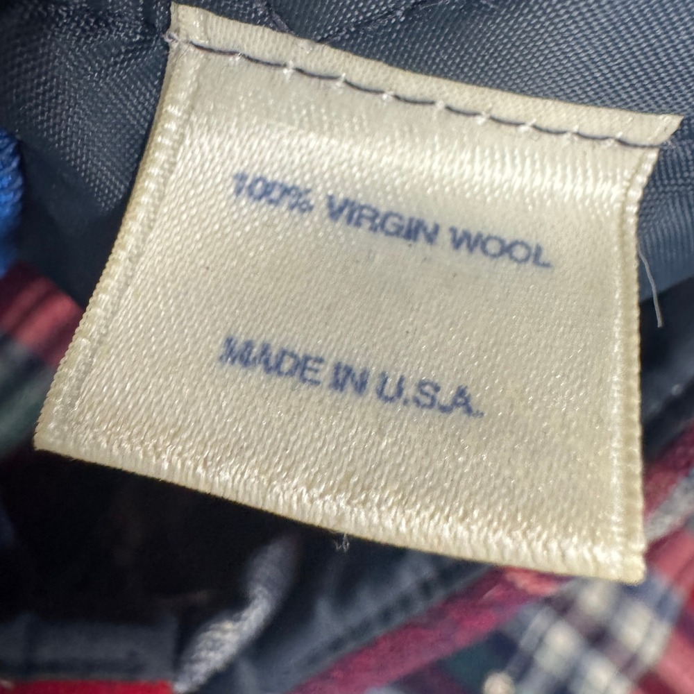 Pendleton Flannel Shirt Mens Large Red Plaid 100%‎ Virgin Wool Button Down USA - Picture 7 of 11